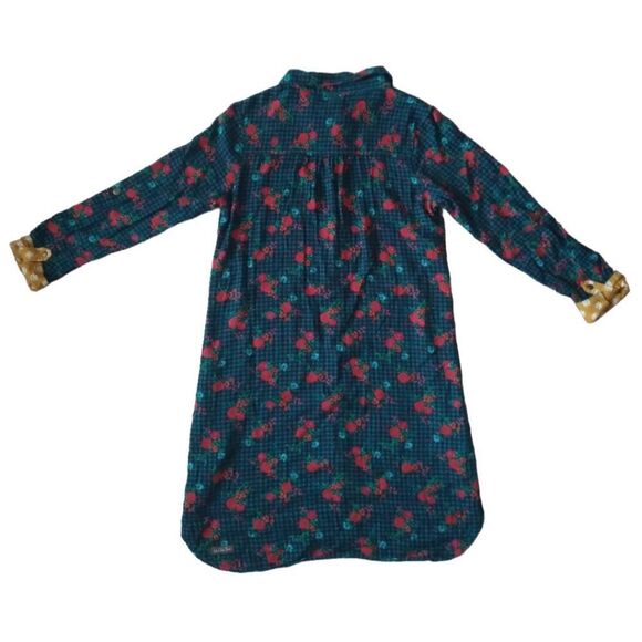 Matilda Jane Blue Gingham Floral Pattern Button Front Shirt Dress Women's Small - Picture 2 of 12
